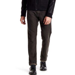 Rogue  Genuine Leather Trim Straight Leg Button Fly Jeans